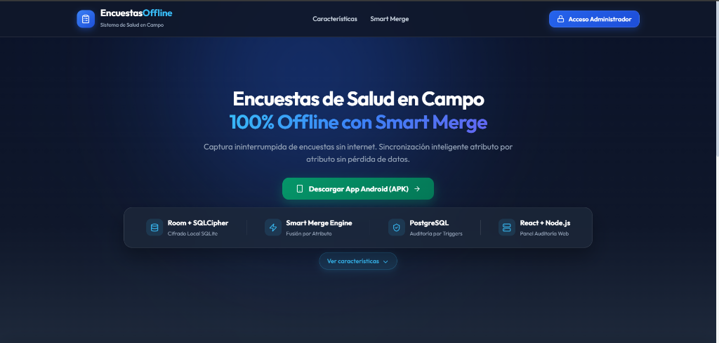 Encuestas Offline Laptop View